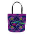 Art Deco Roller Skating Peacock Canvas Tote